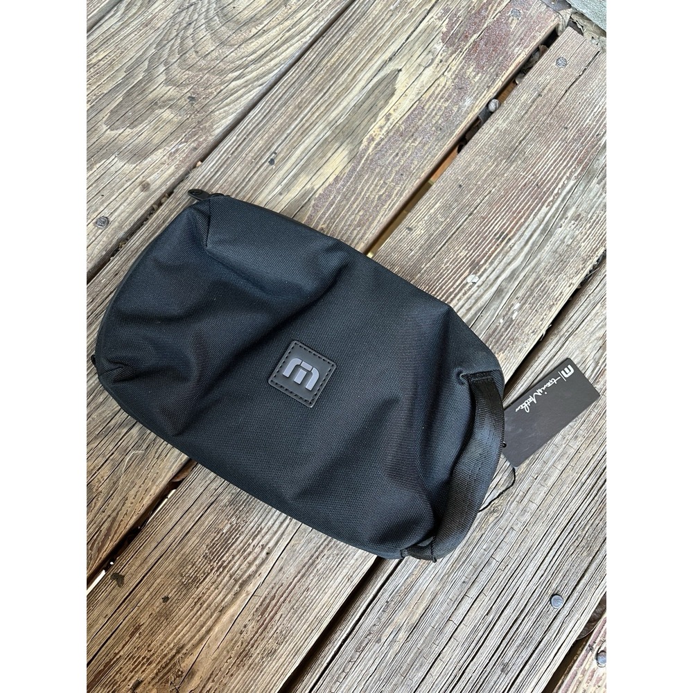 New Travis Mathew Golf Toiletry Case Black Dopp Kit Bag w/ Fieldview Logo